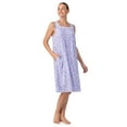 thumbnail image 3 of Aria Women's 100% Cotton Sleeveless 40" Nightgown, Sizes XS-5X, 3 of 7