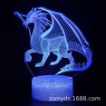 thumbnail image 1 of Juguetes de dinosaurio para niños, luz nocturna de ilusión 3D de dinosaurio con 3 patrones, juguetes dinámicos que cambian de color para niños y niñas, 1 of 1