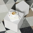 thumbnail image 5 of Williamspace Modern Square Coffee Table Set of 2 Nesting Table End Side Table Set of 2 for Living Room Apartment,White, 5 of 7