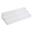 thumbnail image 1 of Estante de almacenamiento mDesign de plástico expandible de 3 niveles, blanco, 1 of 4