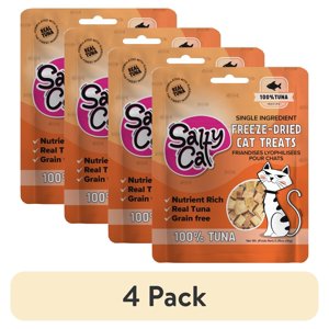 Salty Cat Freeze-Dried Tuna Flavor Crunchy, 4-Pack