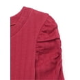 thumbnail image 4 of Garanimals Toddler Girl Ruched Sleeve Ribbed Top, Sizes 18M-5T, 4 of 4