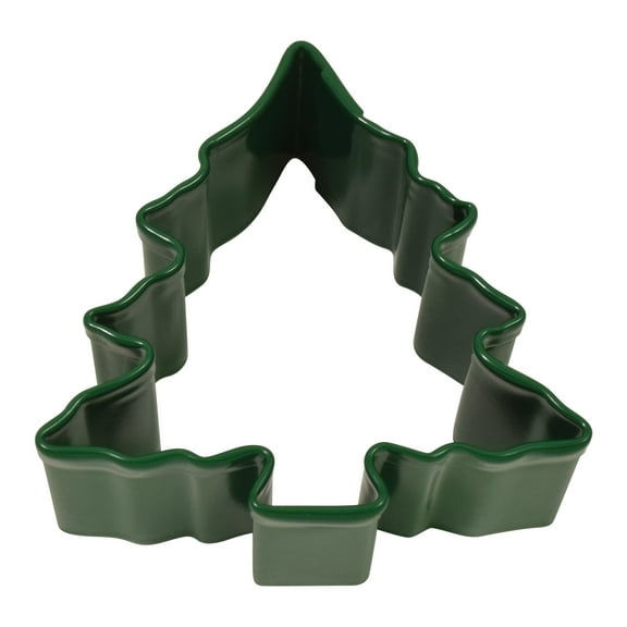 R&M International Mini Tree With Snow Cookie Cutter Green