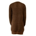 thumbnail image 5 of LISTHA Mens Long Cardigan Knit Ruffle Fashion Fall Winter Sweater Drape Cape Brown 2XL, 5 of 5