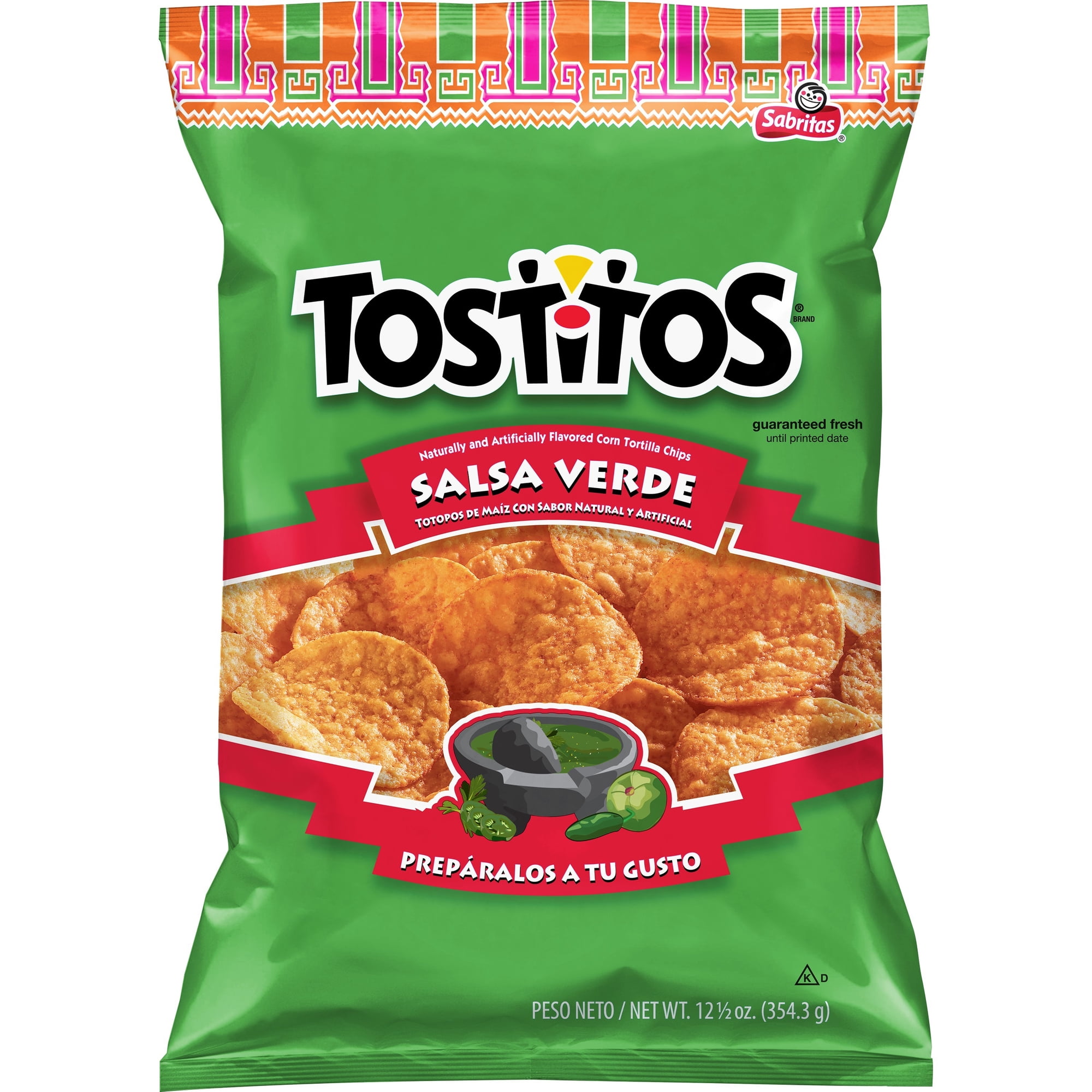 Tostitos Salsa Verde Corn Tortilla Chips, 12.5 oz Bag