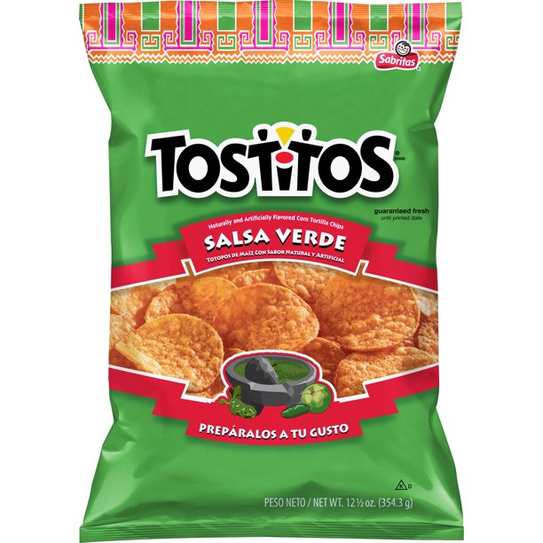 Tostitos Salsa Verde Corn Tortilla Chips, 12.5 oz Bag