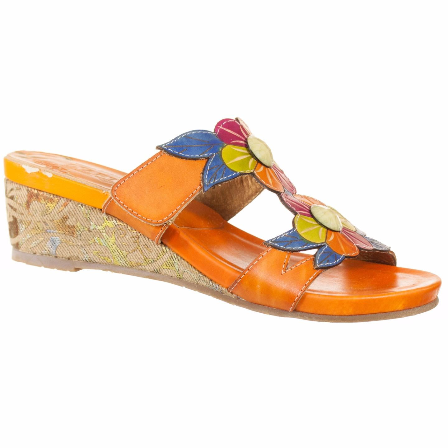 Spring Step L'Artiste Collection Capela Women's Sandals Orange Multi EU 37 US 7 Spring Step L'Artiste Collection Capela Women's Sandals Orange Multi EU 37 US 7