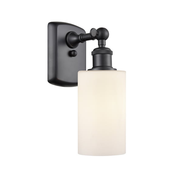 Innovations 516-1W-BK-G801 Clymer 1 Light Sconce part of the Ballston Collection, Matte Black