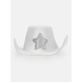 thumbnail image 2 of Kacey Lee Sparkle Star Dog Cowboy Hat, White, Size XS/SM, 2 of 4
