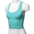 thumbnail image 5 of A2Y Women's Basic Cotton Casual Scoop Neck Cropped Racerback Tank Tops Ash Mint XS, 5 of 5