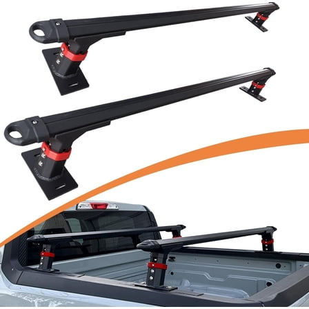 For Pickup Truck Bed Racks Rear Ladder Rack Adjustable Height Heavy Duty 800Lbs