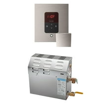Mr Steam MS 12kW (12000W) Steam Shower Generator Package w/square iTempo Control in Brushed Nickel