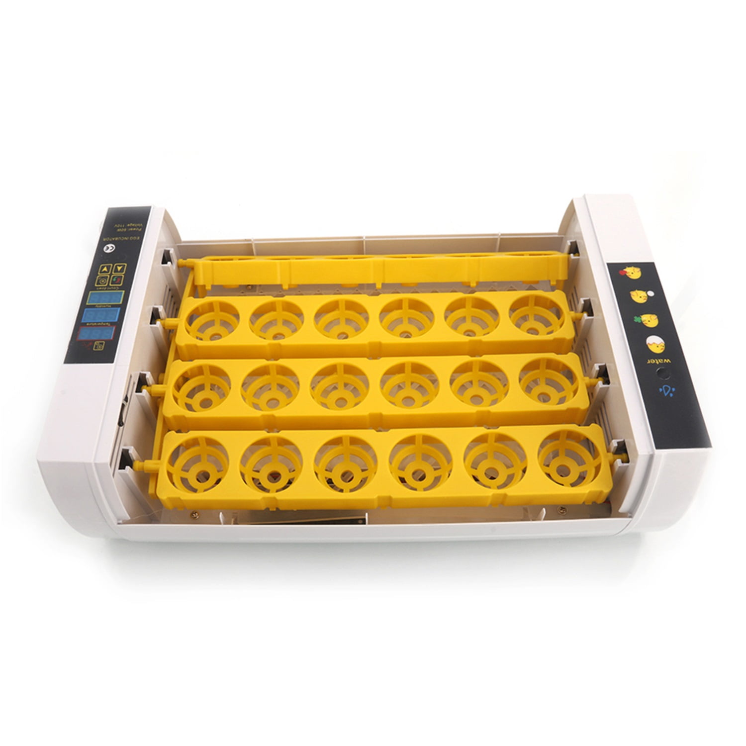 Pefilos 24 pcs Full Automatic Poultry Incubator Thermometer with Egg Candler & Injector Single Supply US Plug Incubator for Reptile Eggs, Yellow & Transpar Pefilos 24 pcs Full Automatic Poultry Incubator Thermometer with Egg Candler & Injector Single Supply US Plug Incubator for Reptile Eggs, Yellow & Transpar