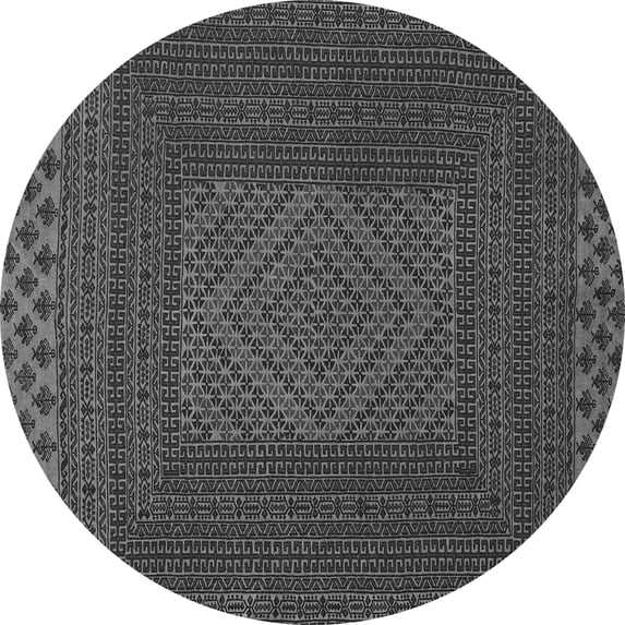 Ahgly Company Indoor Round Persian Gray Traditional Area Rugs, 5' Round