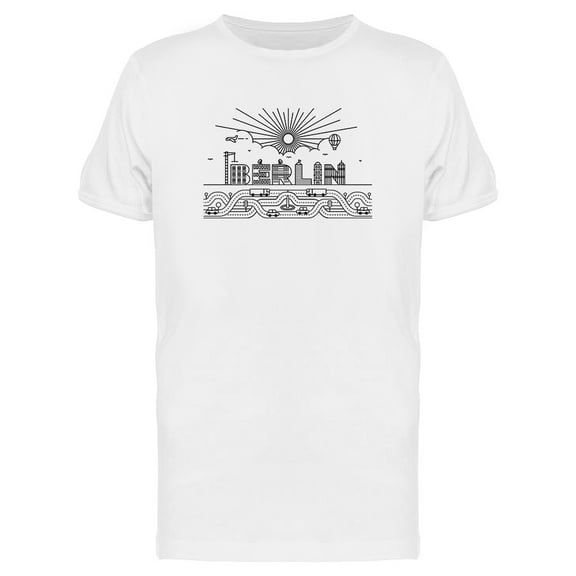 Berlin City Landmarks T-Shirt Men -Image by Shutterstock, Male Small