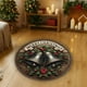 thumbnail image 5 of Alfombra navideña para sala de estar, dormitorio, redonda, para Europa y Estados Unidos, para sofá, mesa de centro, para el hogar, de poliéster de 40 cm/15,75 pulgadas., 5 of 6