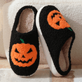 thumbnail image 6 of BERANMEY Halloween Slippers for Women Perfect Soft Plush Comfy Warm Slip-On Cute Womens Slippers Indoor Fluffy House Slippers for Women and Men Non-slip Fuzzy Flat Slides, 6 of 9