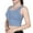 Blue, variant on Timegard Plus Size Bras for Women Zip up Longline Sports Bras High Support Back Crisscross Comfort Bras