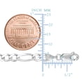 thumbnail image 2 of 14k White Solid Gold Figaro Chain Necklace, 5.0mm, 22", 2 of 5