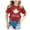 Red, variant on Toddler Girls T-Shirts Summer Canada Flag Printed Crew Neck Short Sleeve Tees Casual Daily Outdoor Streetwear Fashion Tops,Sizes 3-4T