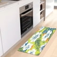 thumbnail image 6 of Hawaii Pattern White Blue Tropical Florals Plush Carpet Non Slip Runner Rug Absorbent Bath Mat 39" x 20", 6 of 8