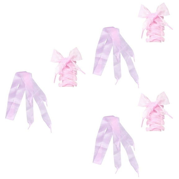 3 Pairs Shoe Lace for Party Dancing Sneakers Glitter Child Pink