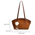 thumbnail image 5 of Bolso Mano Gamuza para Mujer Hombro Gran Capacidad Casual El (marrón), 5 of 5