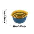 thumbnail image 2 of Shiogb Double Layer Vegetable Washing Basin Draining Basket, Kitchen and Living Room Household Washing Plate, Plastic Rice Basket, Blue, 2 of 2