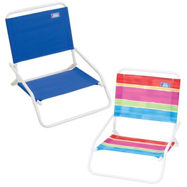 Rio Brands SC580-TS Beach Chair Assorted Print & Stripe Steel Frame 