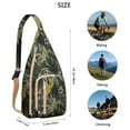 thumbnail image 2 of Hawaiian Print Sling Backpack - Colorful Monstera & Palm Leaf Design Crossbody Bag, Fashionable Multi-Functional Pack, 2 of 4