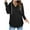 Black, variant on TIANZEN Plus Size Women's V Neck Hoodie Long Sleeve Fitness Top For Active | Comfort & Style Combined Shirt Women plus Size Women's Summer Tops Women Tops Dressy Casual