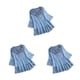 thumbnail image 1 of Top Vintage Qarigey para Mujer, Blusa con Cuello en V, Lazo, Azul, S, L, XL, XXL, 3XL, 4XL, 5XL, 1 of 6