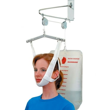 DMI Cervical Neck Traction Over The Door Device for Physical Therapy Helps Neck Pain, Arthritis, Disc Bulges and Minor Fractions of The Spine with 20 Pound Graduated Scale