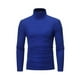 thumbnail image 1 of Qarigey Ropa interior térmica para hombre, Tops de cuello alto, jersey de manga larga de Color sólido, camisa cómoda ajustada para dormir en la Camisetas Azul Qarigey AP013729-05, 1 of 6