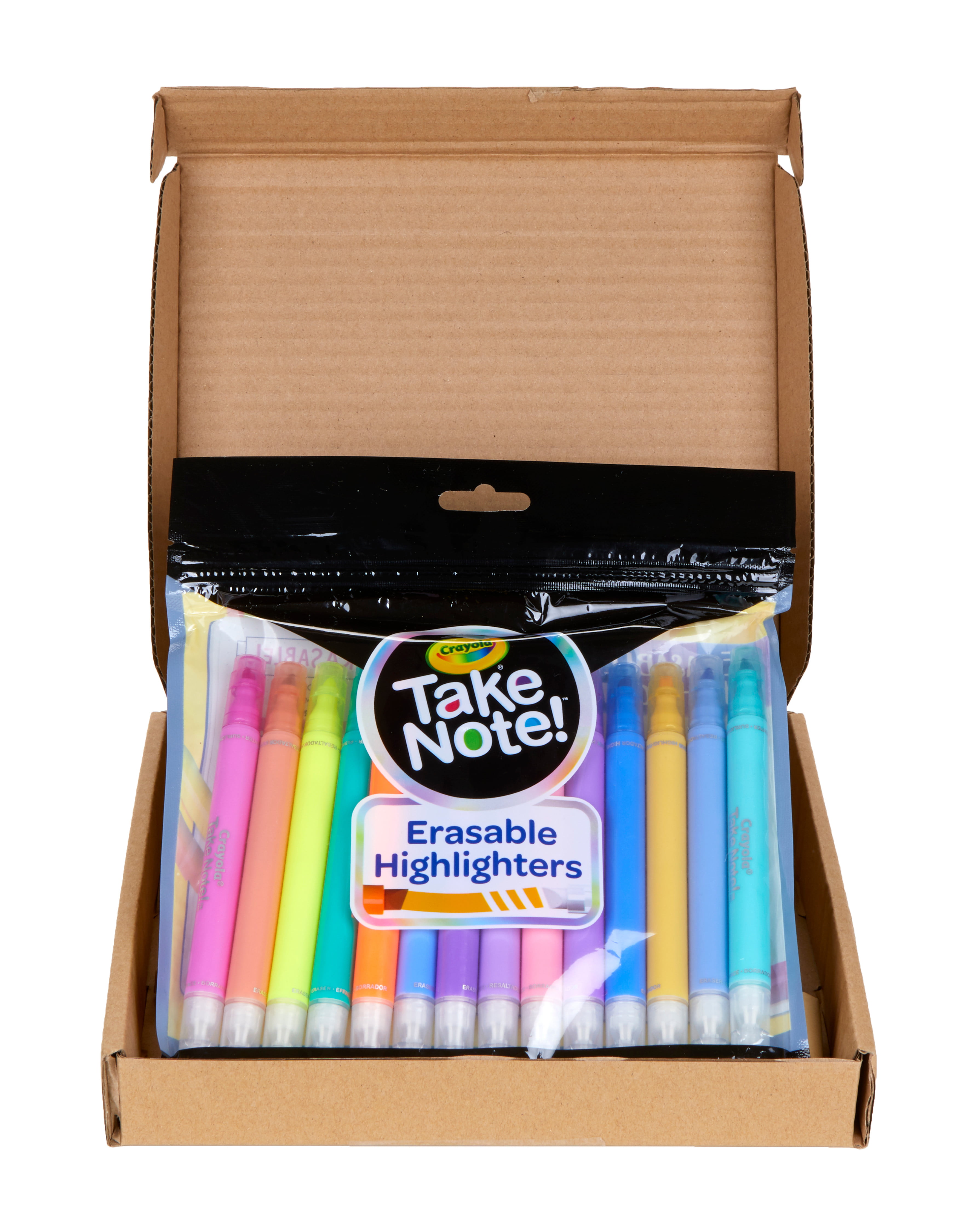Take Note Pastel Erasable Highlighters, 6 Count, Crayola.com