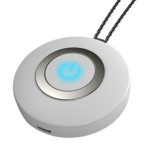 Mini ambientador portátil USB recargable ambientador usable cuello collar de iones negativos, blanco seitruly EL4497-02B
