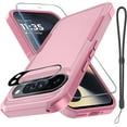 thumbnail image 1 of baomifa-Case for Google Pixel 9 Pro XL, Full Body Heavy Duty Rugged Shockproof Protective Phone Cover with Lanyard Strap, Tempered Glass Screen Protector and Camera Lens Cover, Cute Pink, 1 of 4