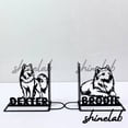 thumbnail image 2 of Shinelab Samoyed Dog Metal Bookends Custom Family Friendly Dog Name Bookend Gift, Animal Desk Bookshelf Decor 7160, 2 of 3