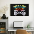 thumbnail image 6 of Game Gamer Gaming Games Console Canvas Prints Wall Art，Winter Scene Decor Wooden Framed for Living Room Bedroom Office 18×12 inch, 6 of 8