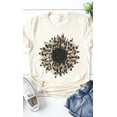 thumbnail image 5 of Leopard Print Sunflower Graphic Tee T-Shirt, 5 of 8