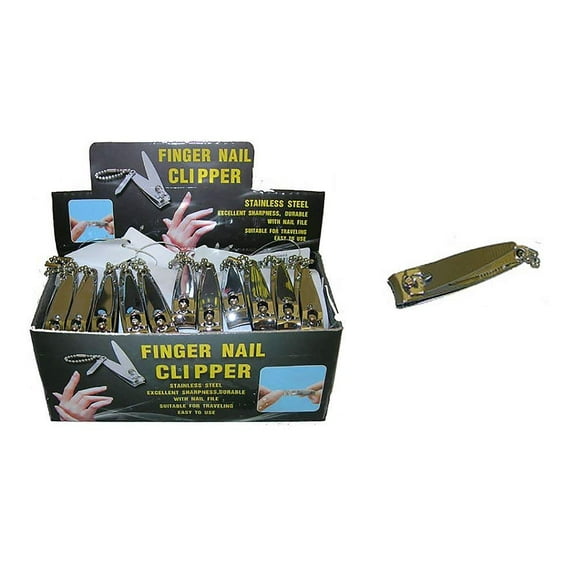 Diamond Visions 2220653 Fingernail Clipper in Stainless Steel Multipack 4 Nail Clippers