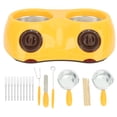 thumbnail image 2 of Chocolate Melting Pot Electric Chocolate Fondue Melting Machine with Double Pot Kitchen Tool EU 220‑240V Yellow, 2 of 5