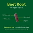 thumbnail image 6 of Beet Root 550mg (240 Vegetarian Capsules) (2-Pack) - No Stearates - No Fillers - Vegan - Non-GMO - Gluten Free, 6 of 7