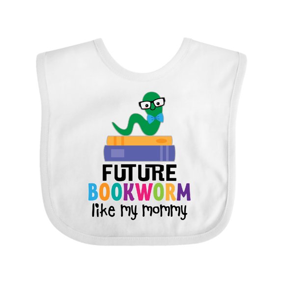 Inktastic Future Bookworm Like My Mommy Boys or Girls Baby Bib