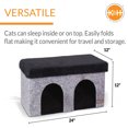 thumbnail image 2 of K&H Pet Products Thermo-Kitty Duplex Classy Gray 12 X 24 X 12 Inches Cat Tree House  Pet Bed  Cat Beds  Cat House ShopWise Round, 2 of 6