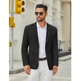 thumbnail image 3 of COOFANDY Men's Casual Blazer Jacket Slim Fit Two Button Suit Jackets Lightweight Knit Sport Coat, 3 of 6