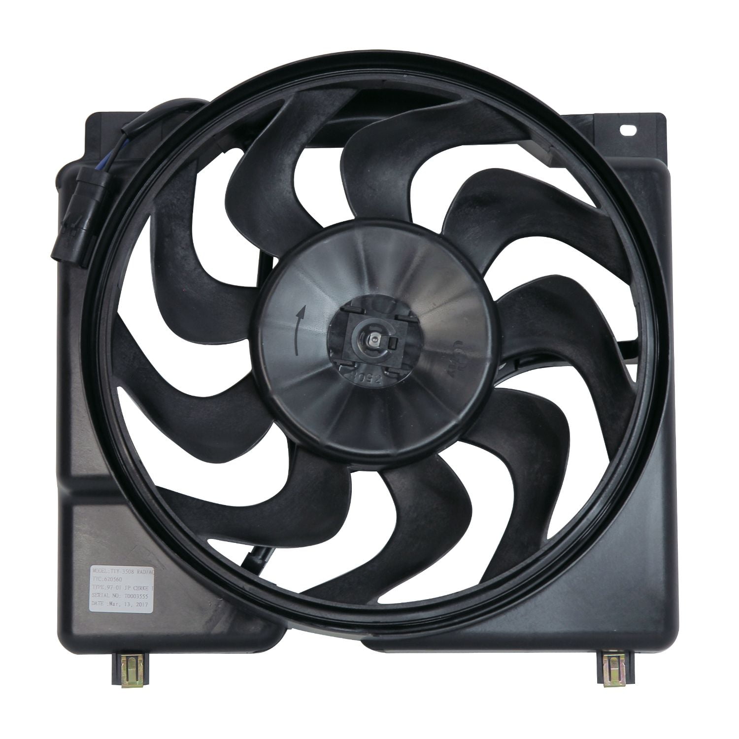 Dual Radiator and Condenser Fan Assembly TYC 620560 fits 97-01 Jeep Cherokee