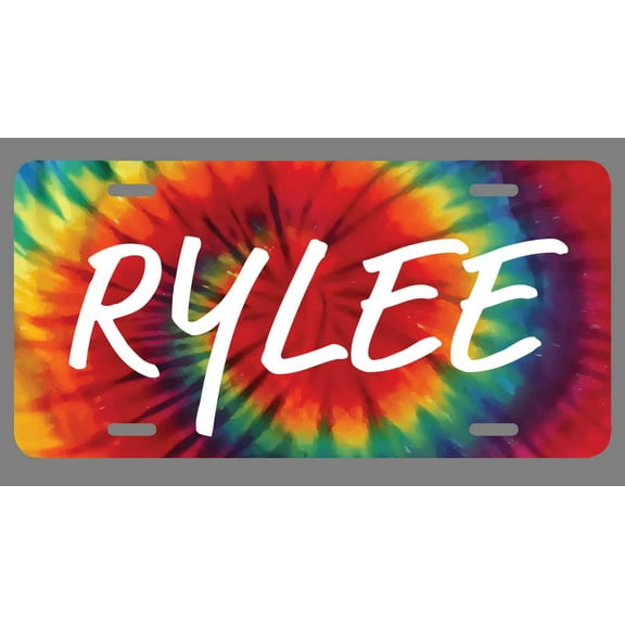 Rylee Name Tie Dye Style License Plate Tag Vanity Novelty Metal | UV Printed Metal | 6-Inches By 12-Inches | Car Truck RV Trailer Wall Shop Man Cave | NP1543