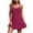 D#Hot Pink, variant on Axiiglly Spaghetti Strap Dress Cotton Linen Backless Tiered Ruffle Mini Dresses Loose Casual Summer Open Back Dress, S-2XL