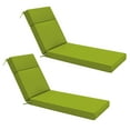 thumbnail image 6 of Snubbull 2 Pack Outdoor Chaise Lounge Cushions, with High-Density Foam, Ties Waterproof & Fade Resistant for Lawn and Pool Lounge Chairs, 72x21x4 inch, Grass Green, 6 of 6